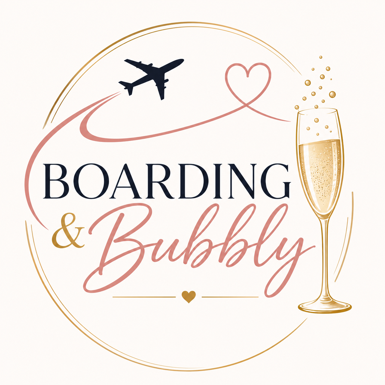 Boarding and Bubbly Logo