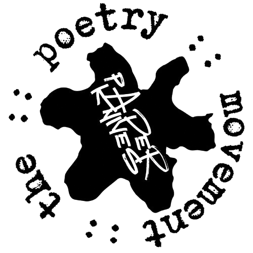 Org inkblot logo literary font. Wisconsin, Illinois, Michigan & Indiana poets & readings