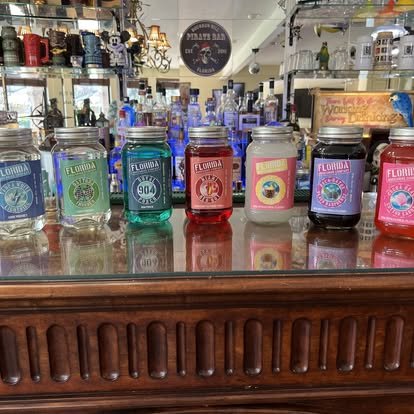 Full lineup of Florida Moonshine bottles