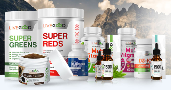 Selection of LiveGood health products