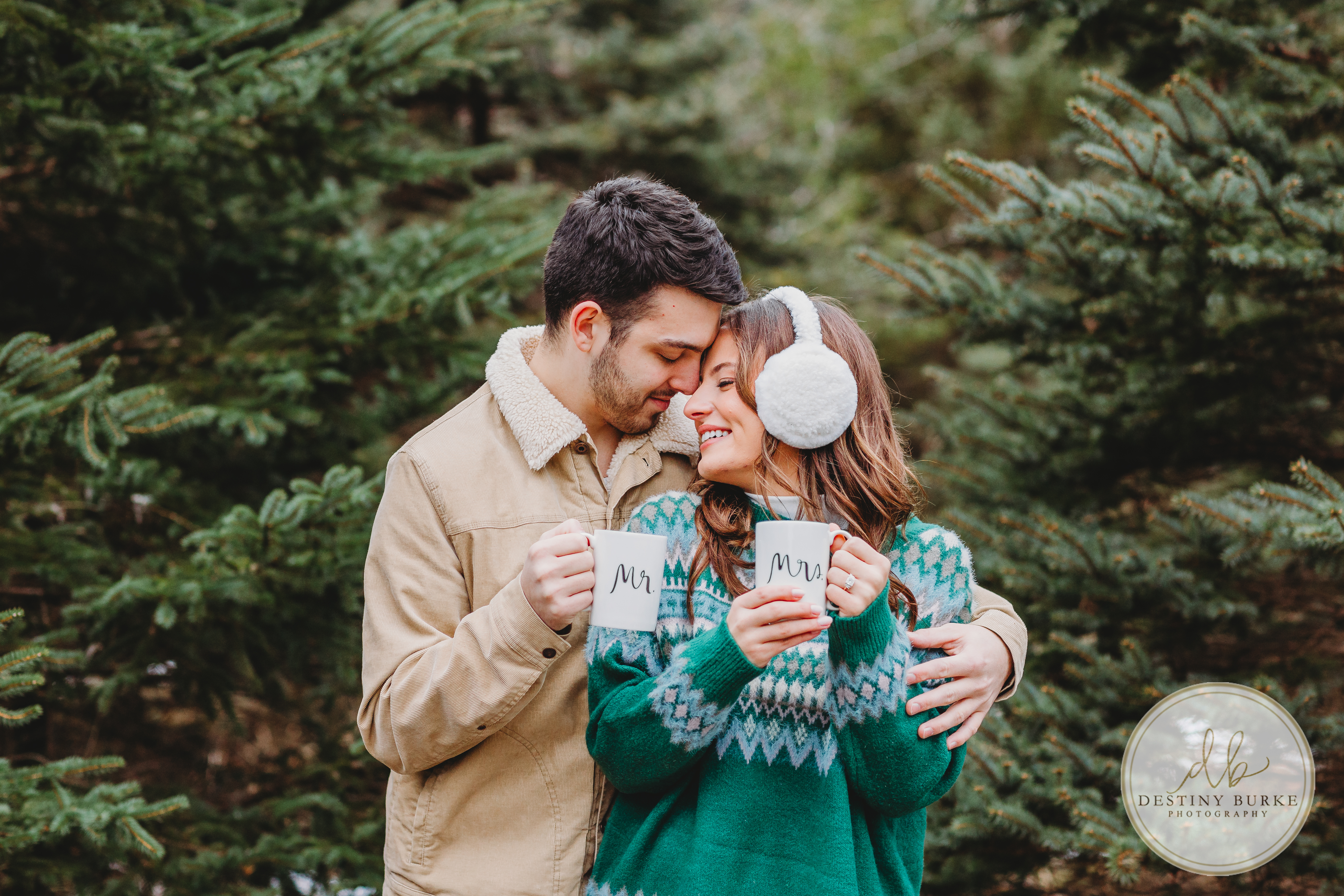 best engagement photographer near rochester proposal ideas  winter christmas portraits hot cocoa