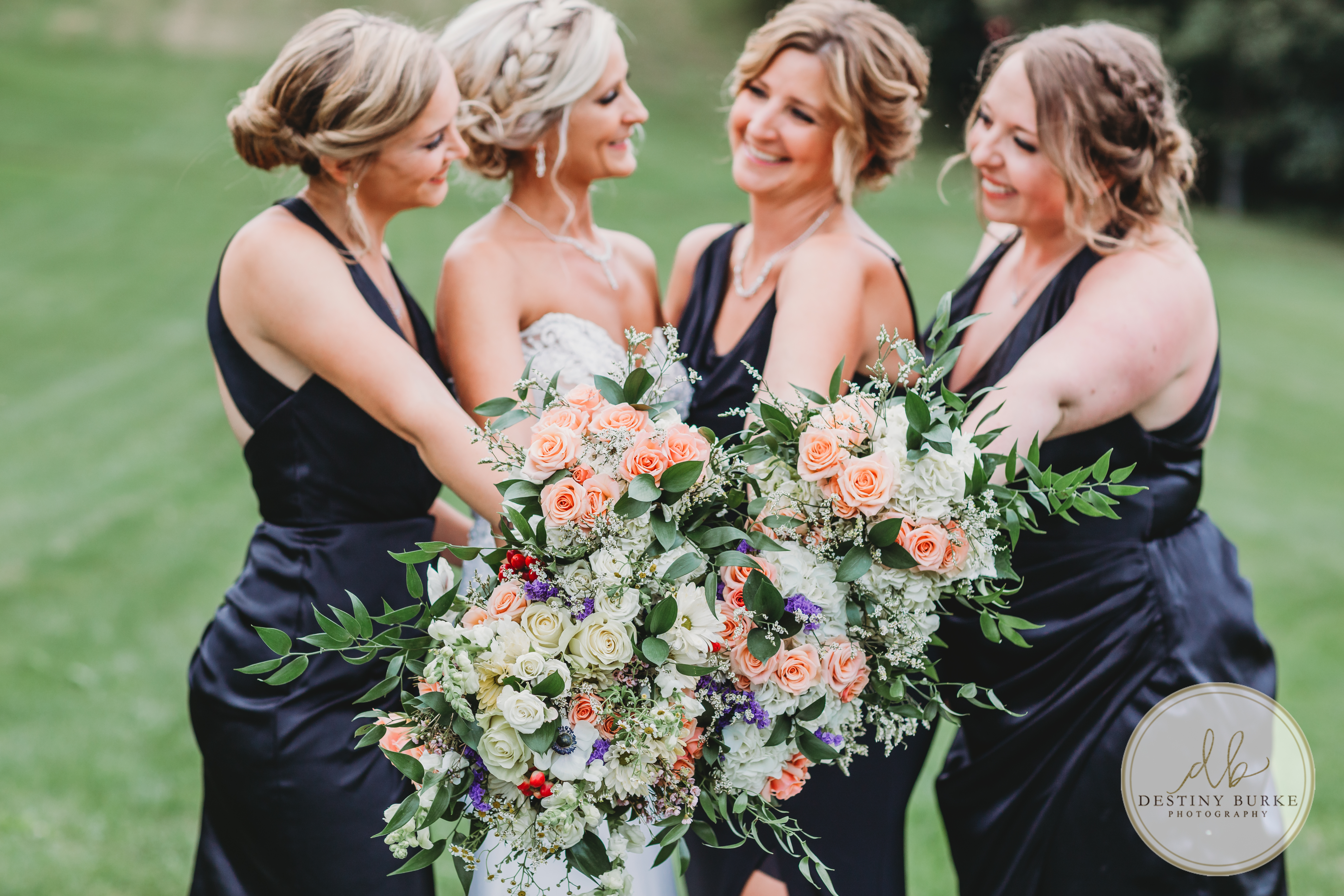 best wedding photographer near rochester ny bristol mountain bridesmaids portraits outdoor summer