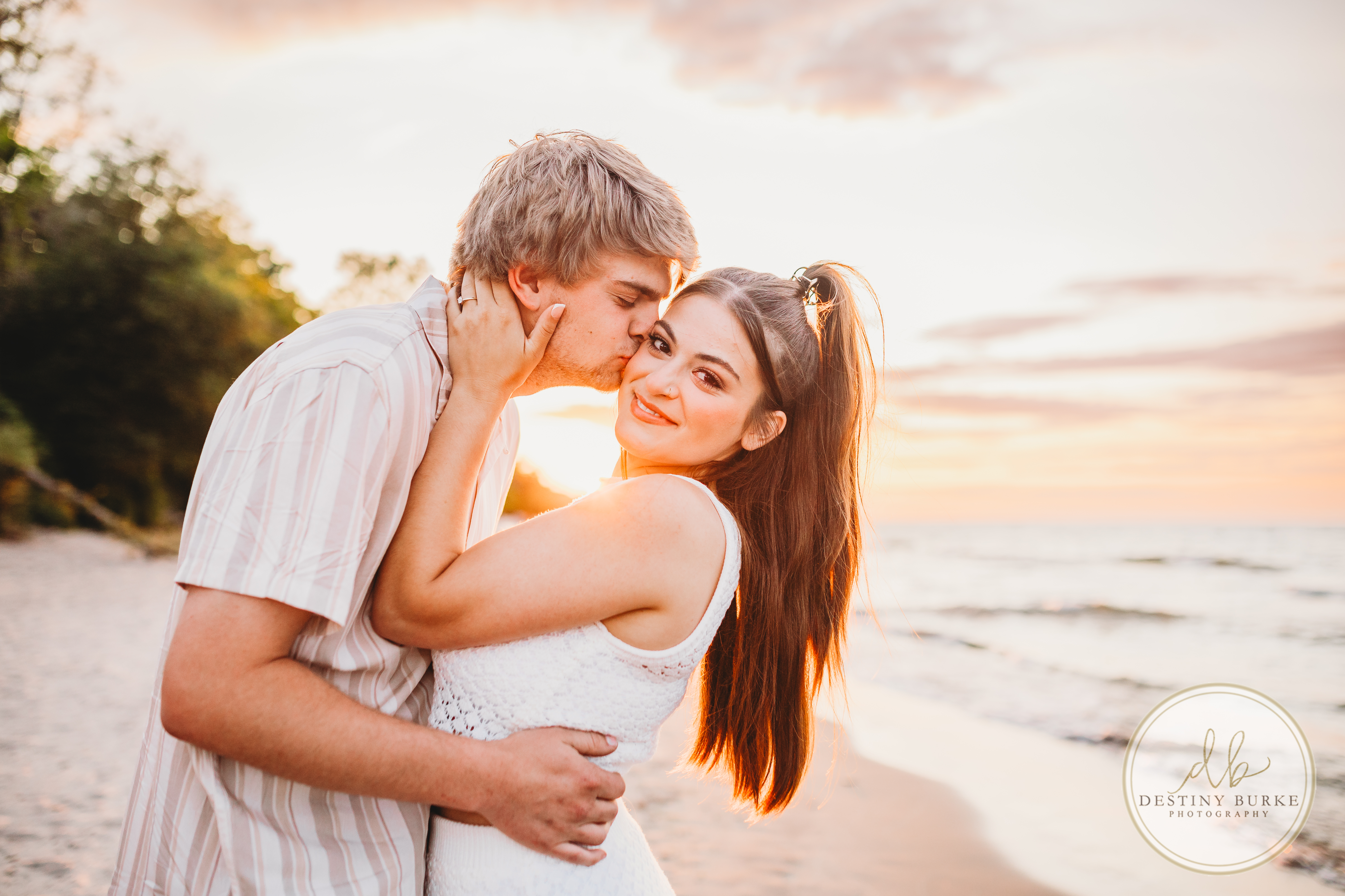 best candid engagement proposal beach portrait photographer near rochester irondequoit ny sunset